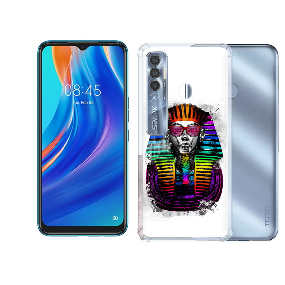 

Чехол MyPads Tocco для Tecno Spark 7 Pro модная богиня, Прозрачный, Tocco