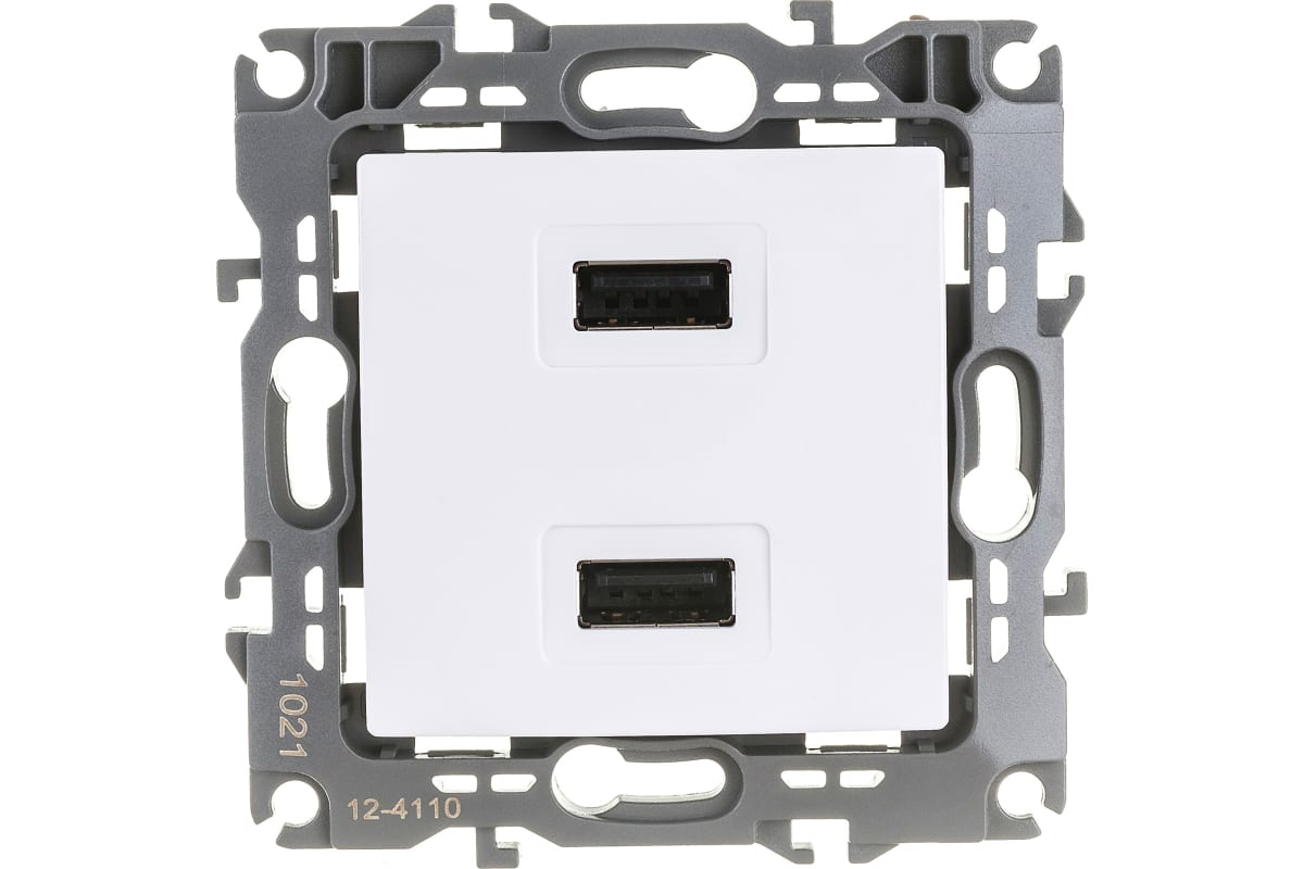 Зарядное устройство USB ЭРА 12-4110-01, 230В/5В-2100мА, IP20, белый Б0027491