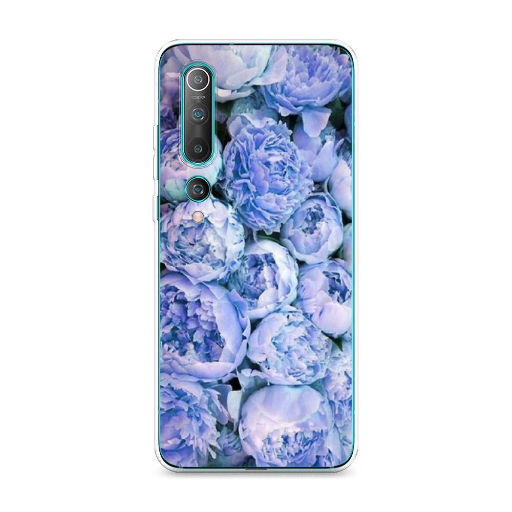 

Чехол Awog на Xiaomi Mi 10 Pro "Пионы голубые", Разноцветный, 37850-8