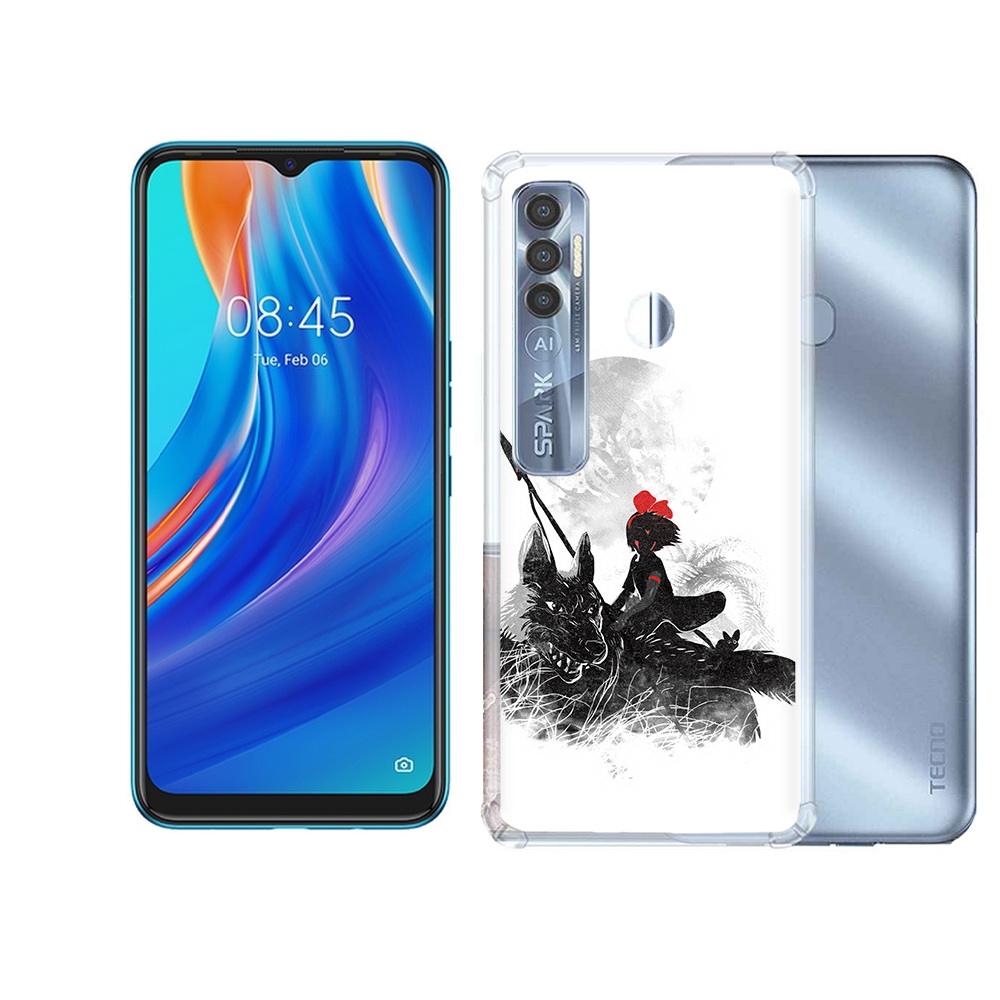 

Чехол MyPads Tocco для Tecno Spark 7 Pro мононоке, Прозрачный, Tocco