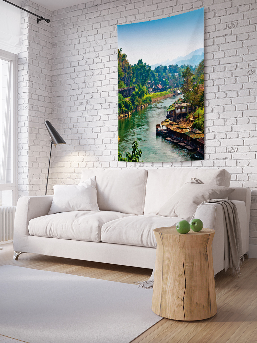 

Вертикальное фотопанно на стену JoyArty Приречный поселок 100x150 см, Приречный поселок