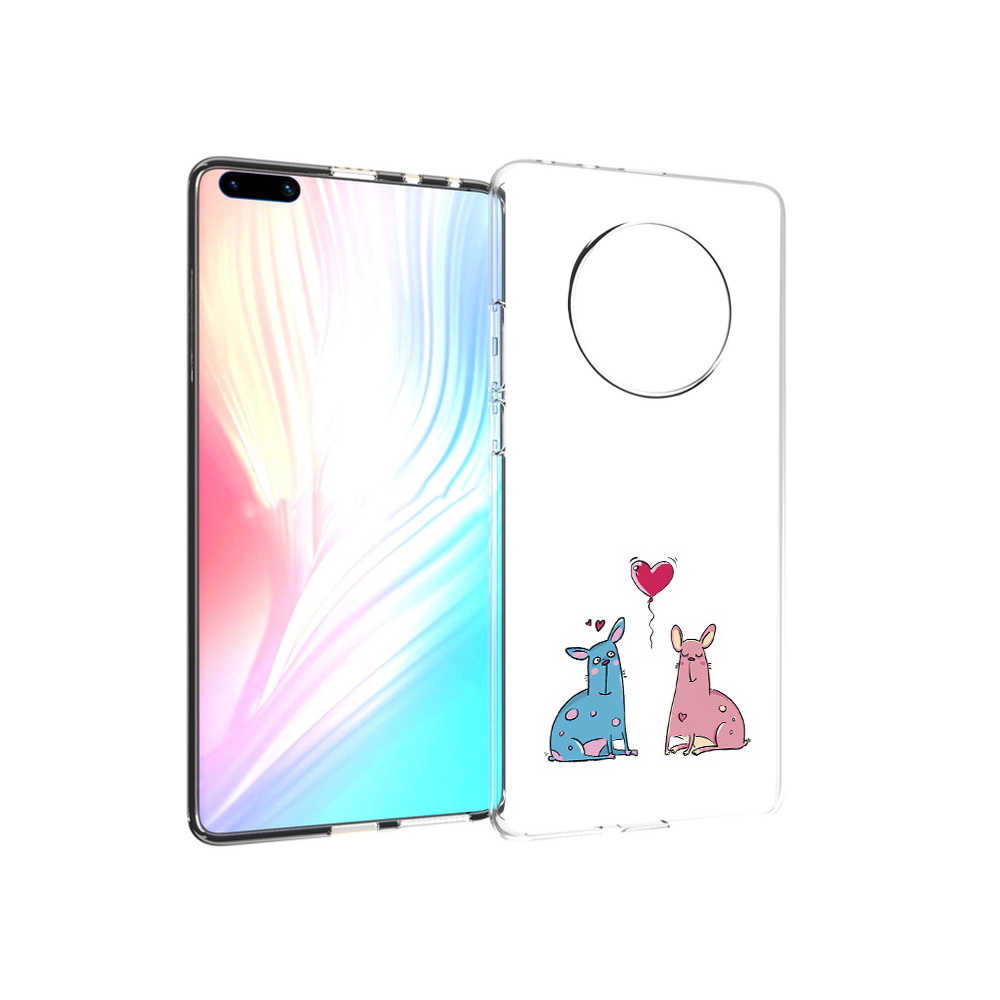 

Чехол MyPads Tocco для Huawei Mate 40 Pro Лама любовь, Прозрачный, Tocco