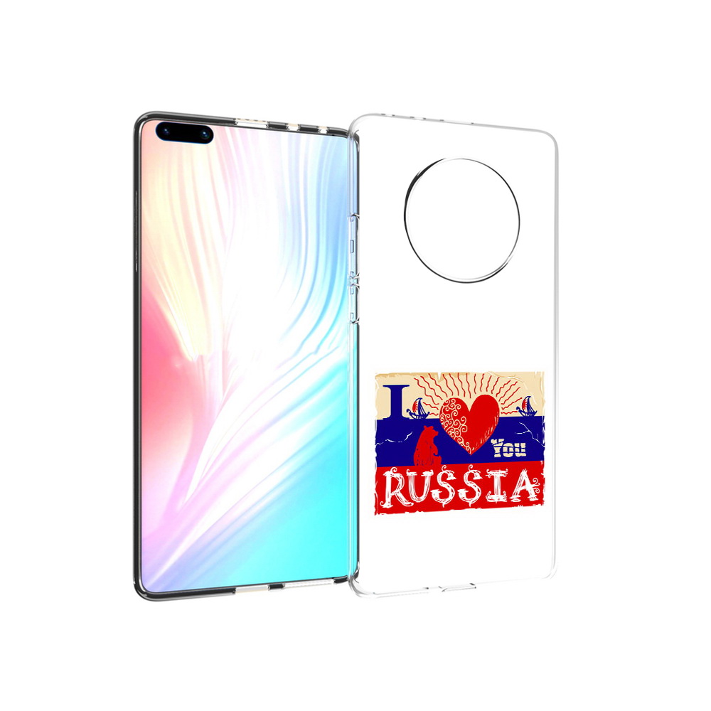 

Чехол MyPads Tocco для Huawei Mate 40 Pro Люблю Россию, Прозрачный, Tocco
