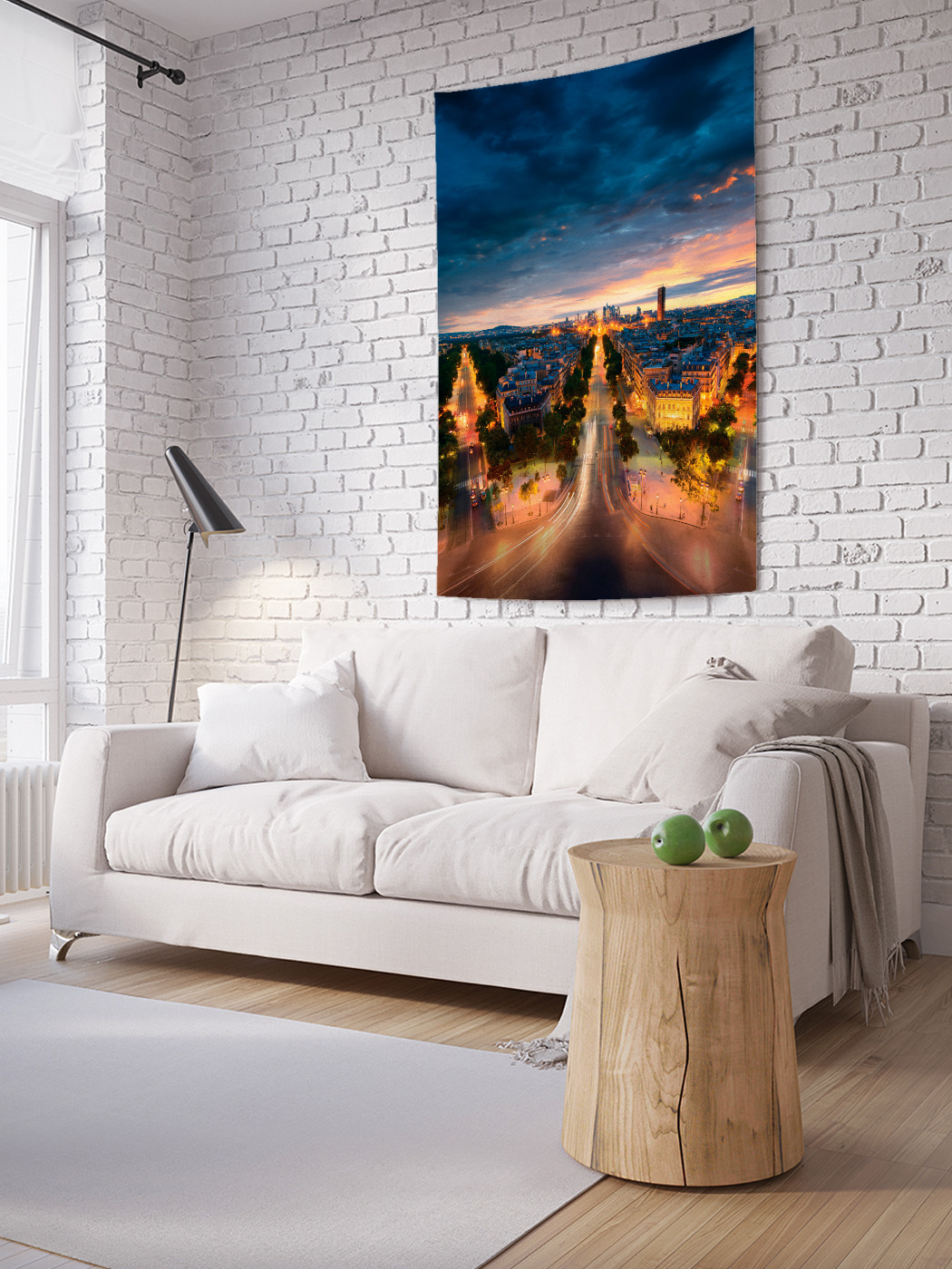 

Вертикальное фотопанно на стену JoyArty Ночной Париж 100x150 см, Ночной Париж
