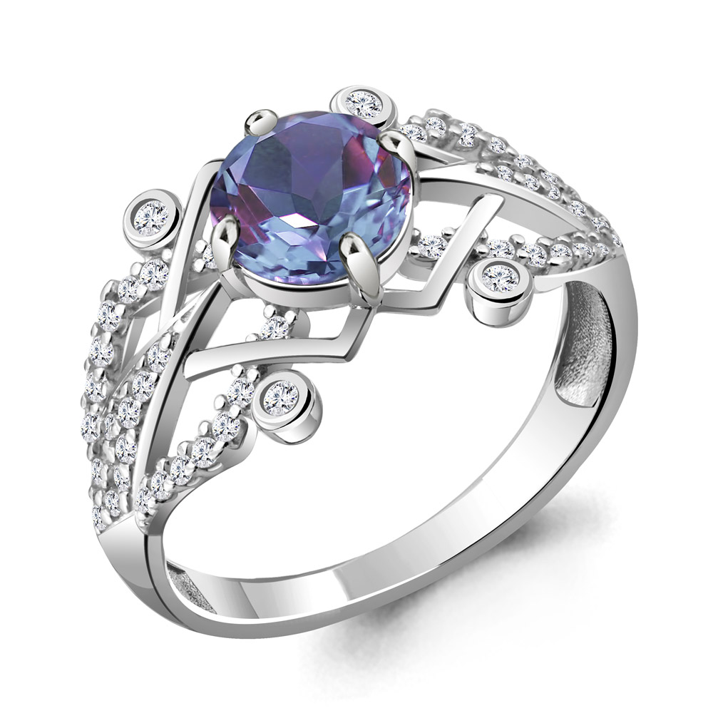 

Кольцо из серебра р. 17,5 AQUAMARINE 6557325А_925_р, 6557325А_925_р