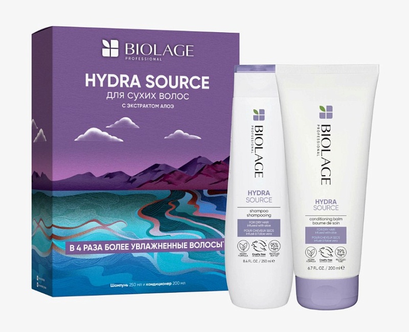 Набор для волос BIOLAGE HYDRA SOURCE шампунь 250 мл кондиционер 200 мл