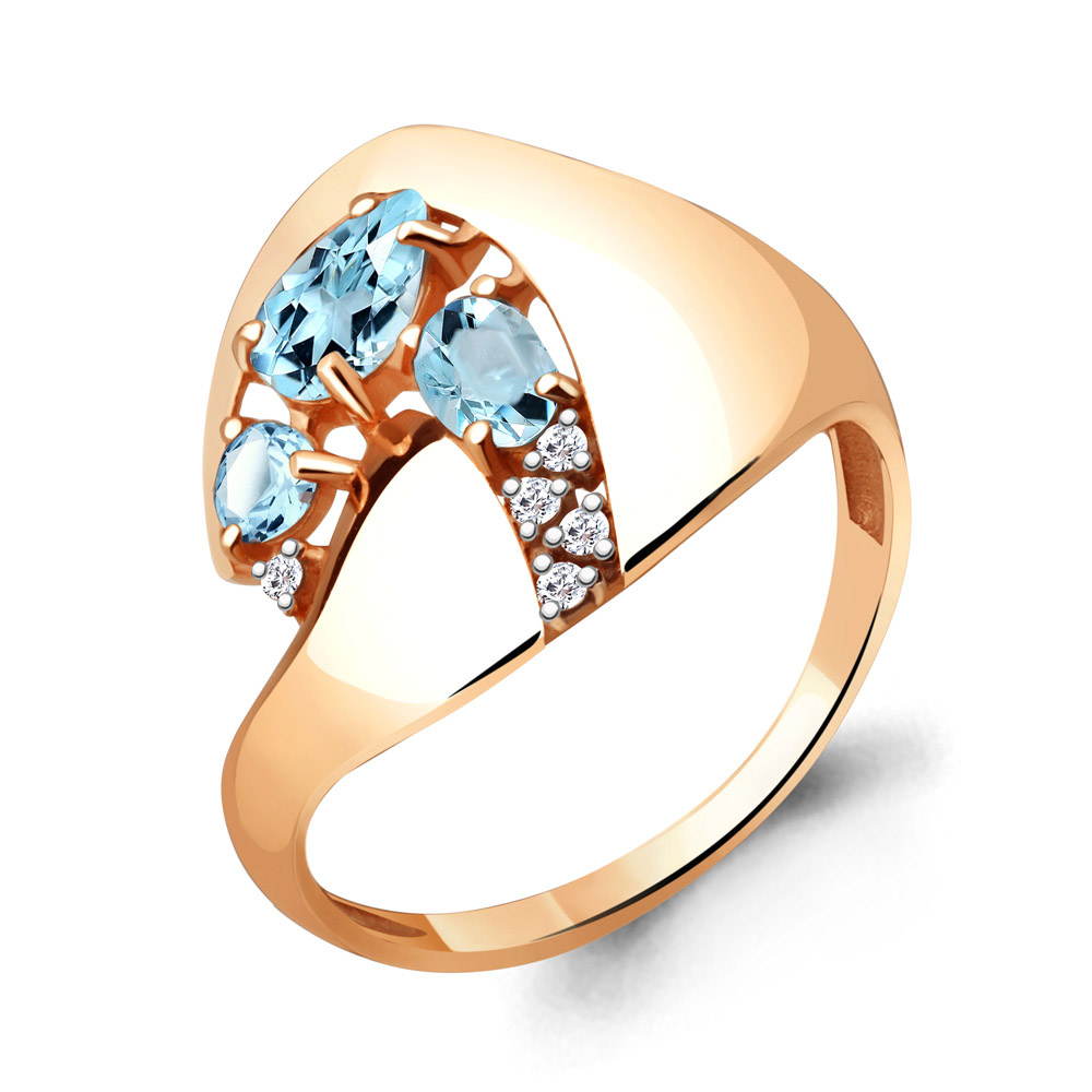 

Кольцо из серебра р. , AQUAMARINE 6925702А_925_з, 6925702А_925_з