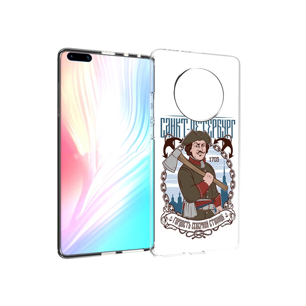 

Чехол MyPads Tocco для Huawei Mate 40 Pro Петр первый, Прозрачный, Tocco