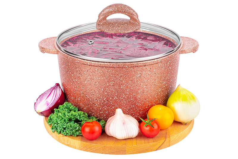 

Кастрюля 3 л Elan Gallery Гармония вкуса Бронза с крышкой D20, Розовый
