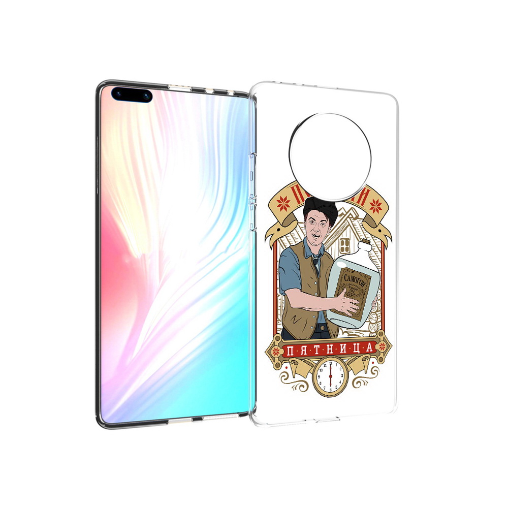 

Чехол MyPads Tocco для Huawei Mate 40 Pro Погнали пятница, Прозрачный, Tocco