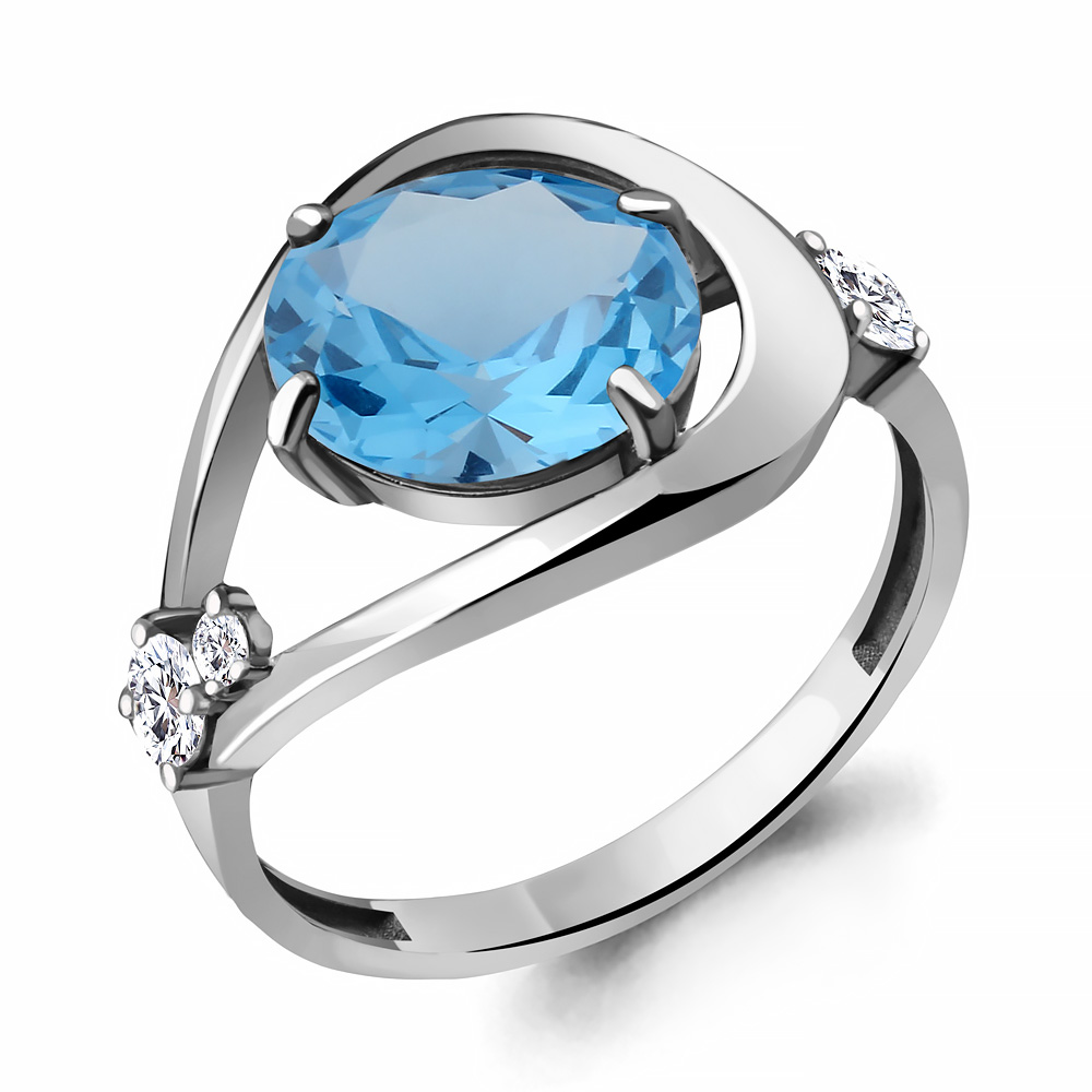

Кольцо из серебра р. 19 AQUAMARINE 6935492А_925_р, 6935492А_925_р