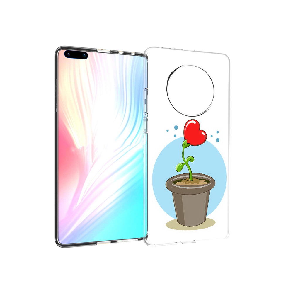 

Чехол MyPads Tocco для Huawei Mate 40 Pro Растение любви 14 февраля, Прозрачный, Tocco