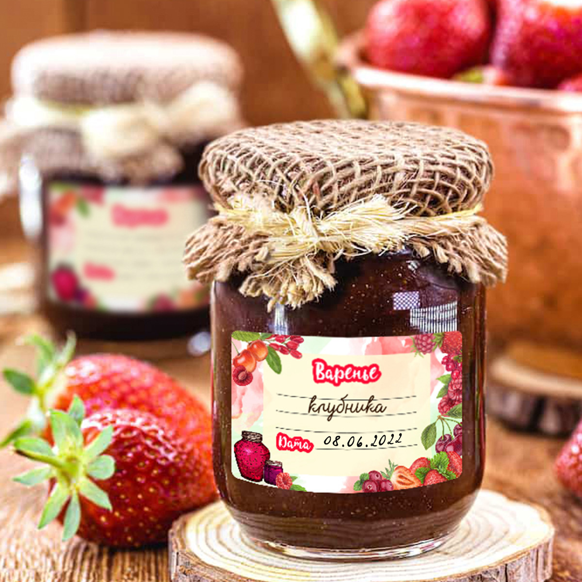 

Наклейки самоклеящиеся VEROL "Варенье" для кухни, этикетки на банки