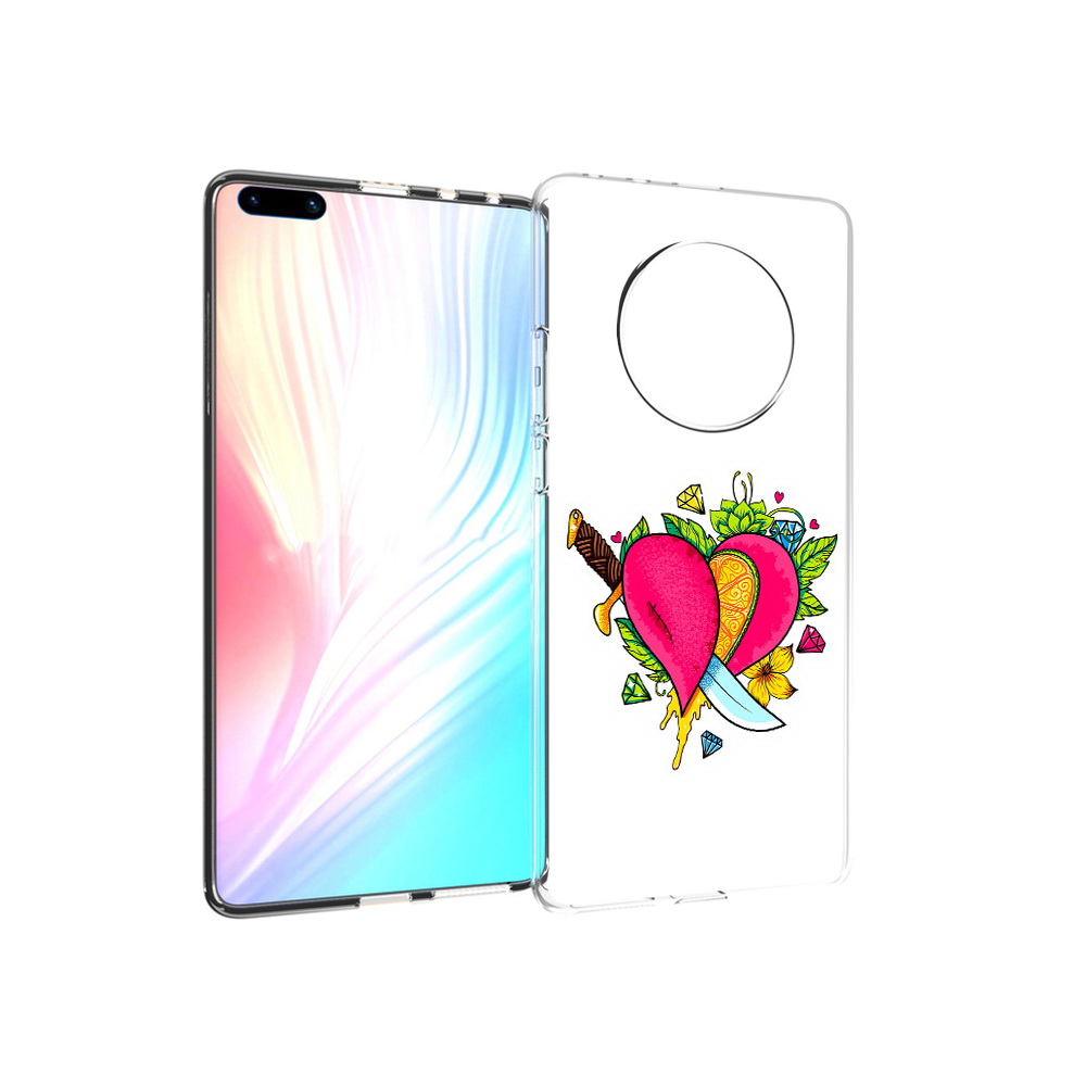 

Чехол MyPads Tocco для Huawei Mate 40 Pro Фруктовое сердце, Прозрачный, Tocco