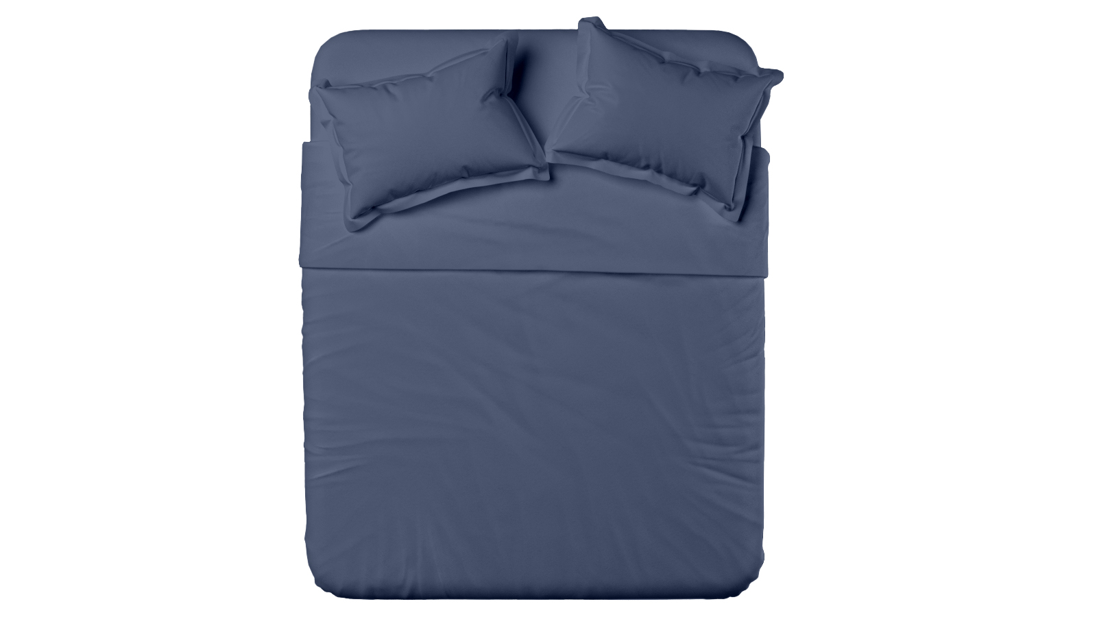 Простынь на резинке Askona Home Navy blue 200x160 Тёмно-синий