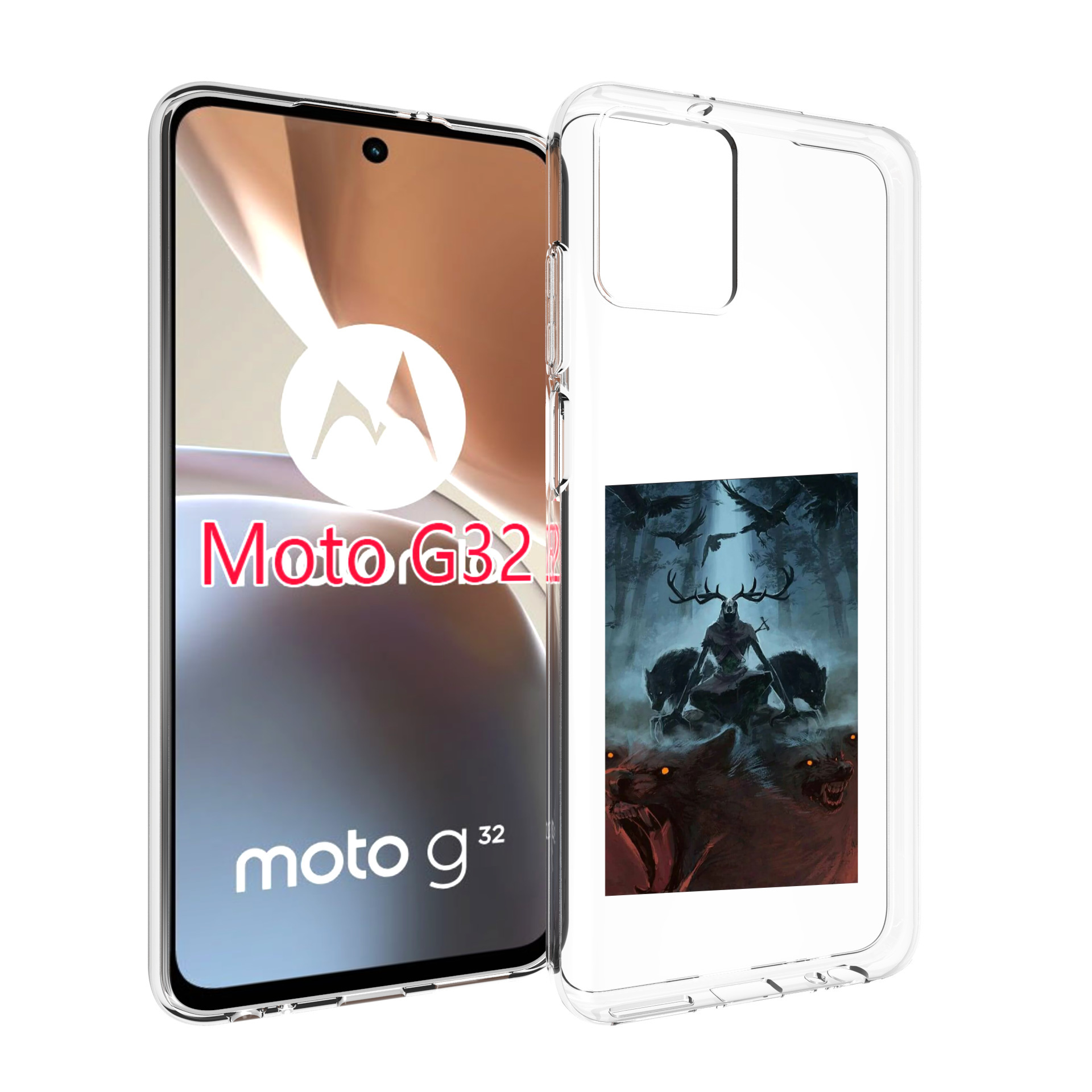 

Чехол MyPads лось демон для Motorola Moto G32, Прозрачный, Tocco