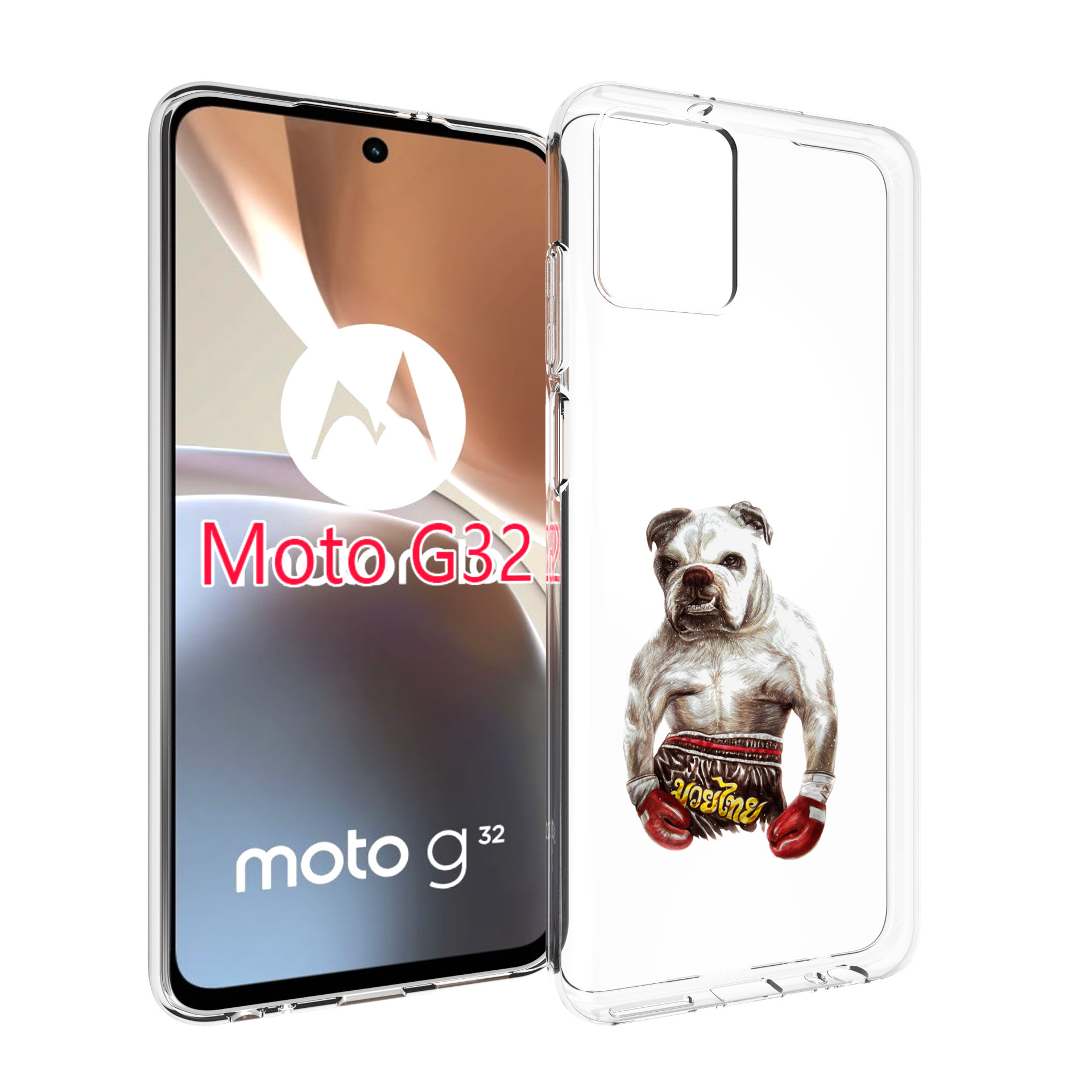 

Чехол MyPads боксер для Motorola Moto G32, Прозрачный, Tocco