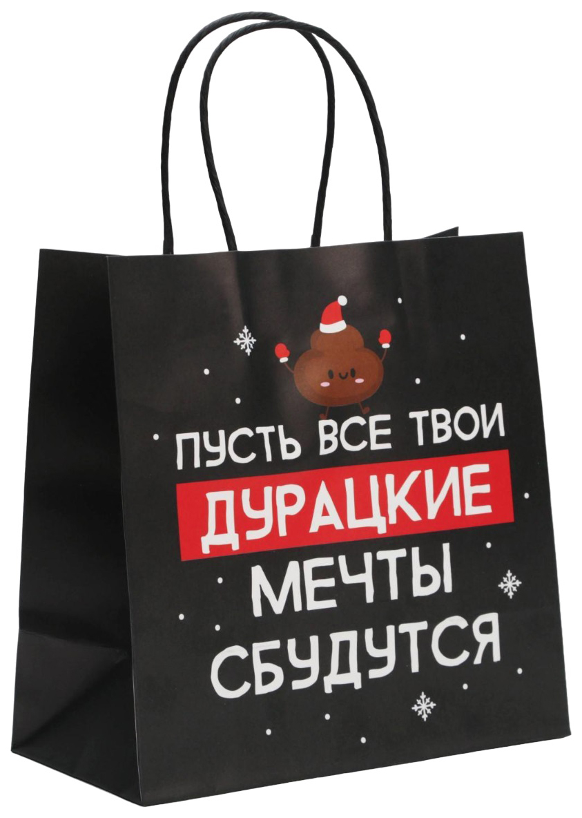 

Пакет подарочный Пусть мечты сбудутся, 22 х 22 х 11 см, Белый