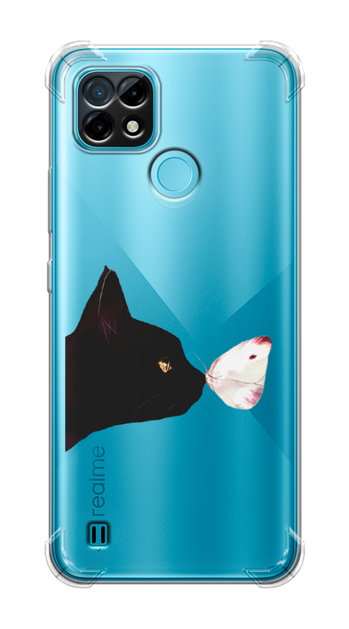 

Чехол Awog на Realme C21 "Черный кот и бабочка", Разноцветный, 254951-1