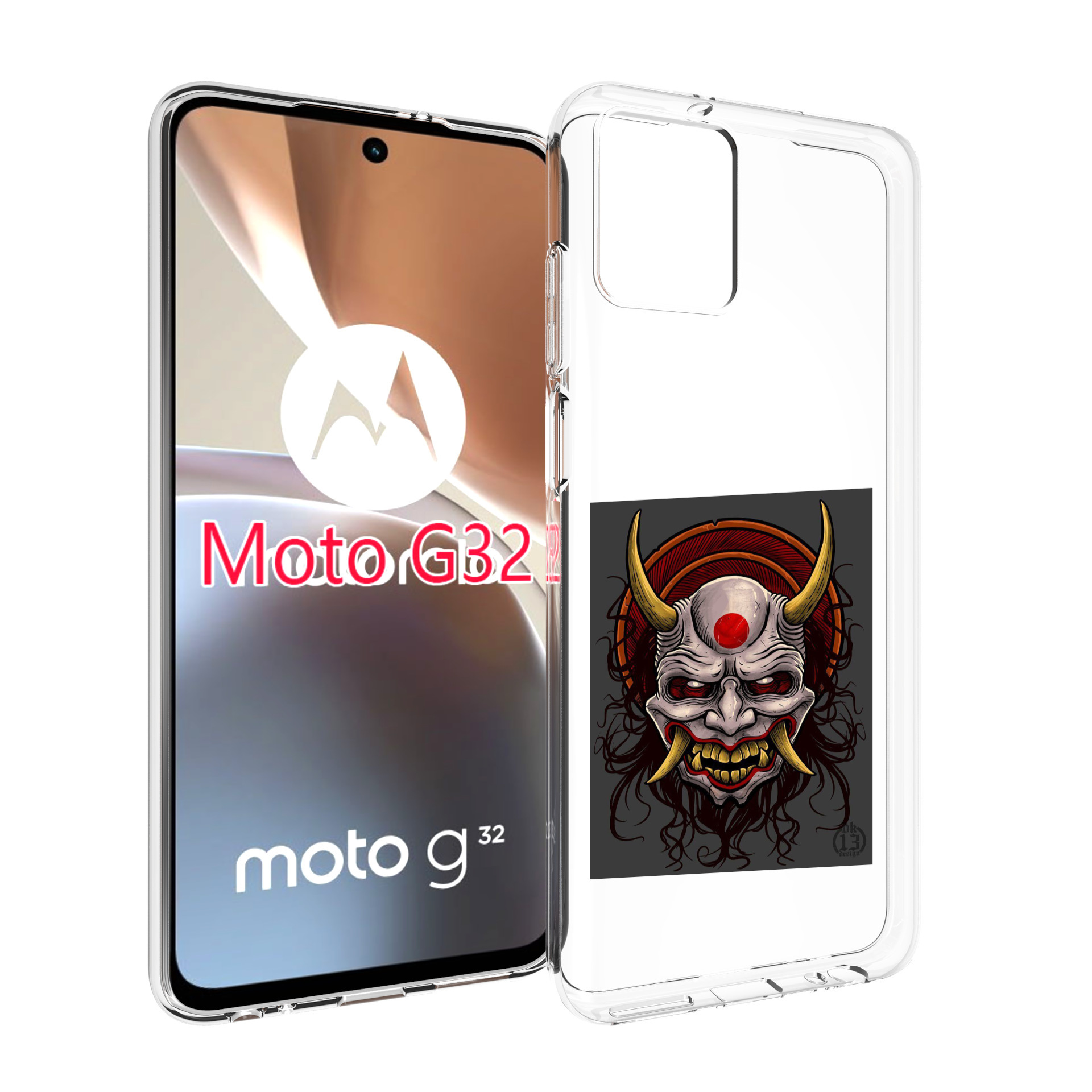 

Чехол MyPads маска с клыками и рогами для Motorola Moto G32, Прозрачный, Tocco