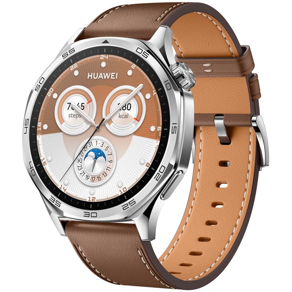 Смарт-часы Huawei Watch GT 5 55020DGK Brown серебристый/коричневый