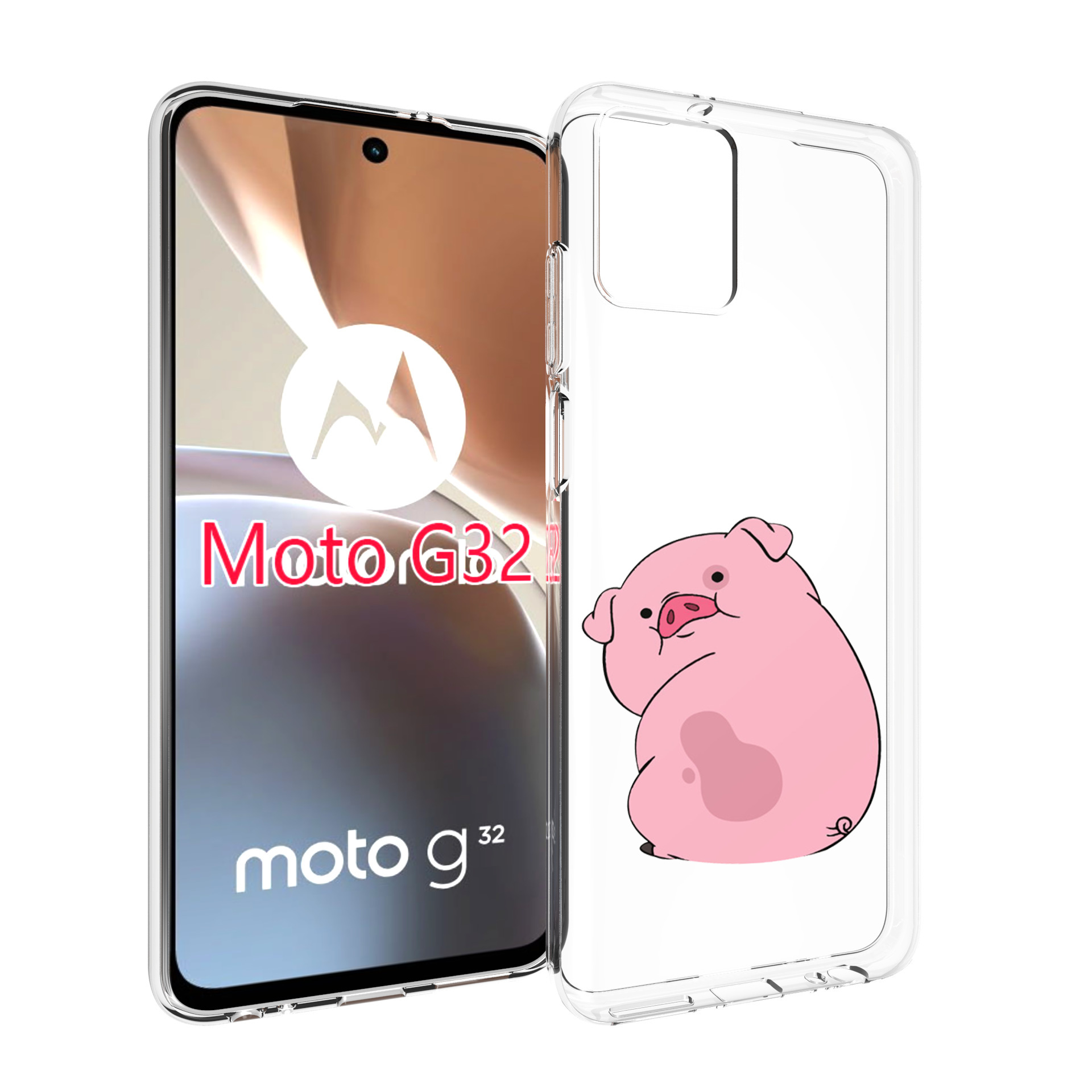 

Чехол MyPads милый-поросенок детский для Motorola Moto G32, Прозрачный, Tocco