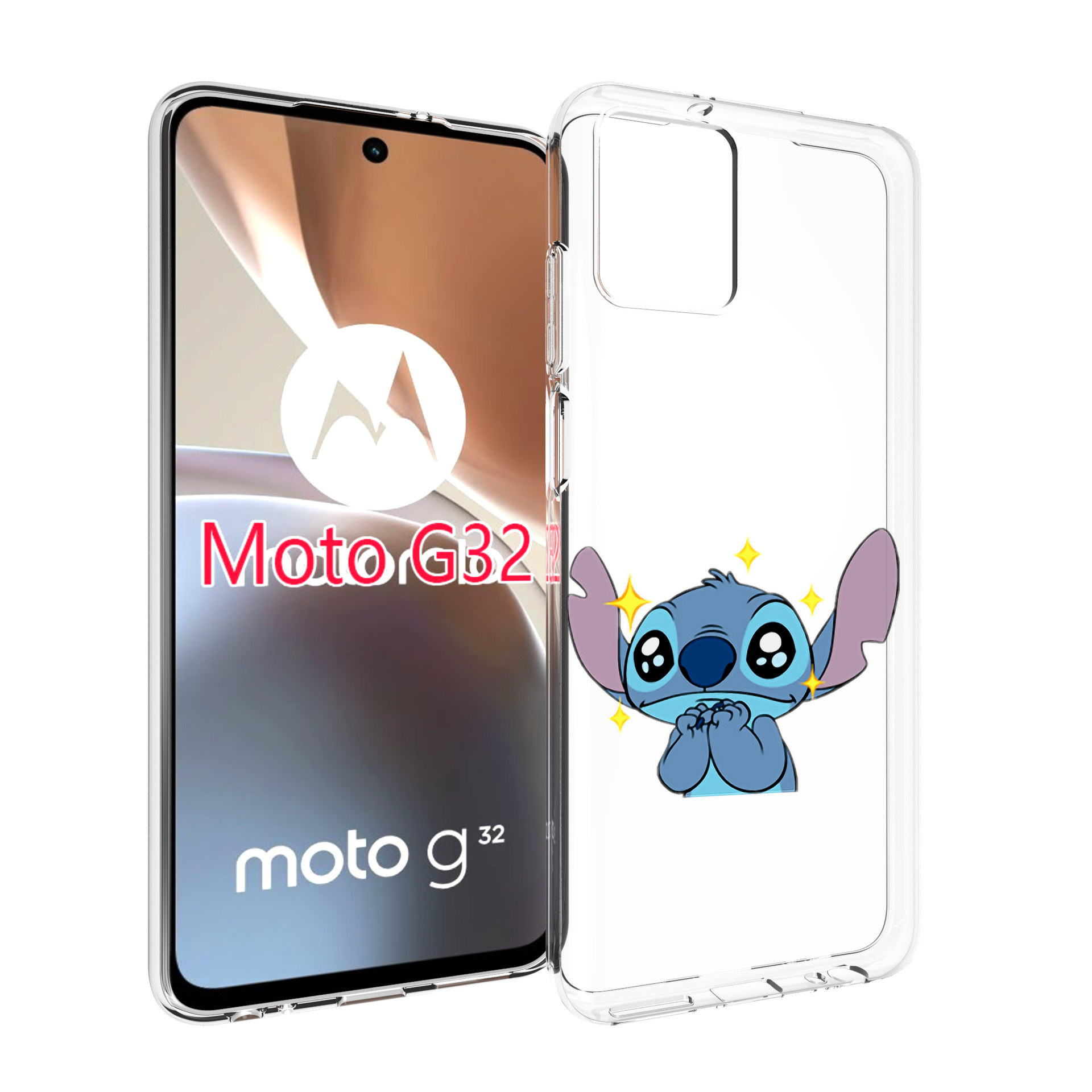 

Чехол MyPads милый-стич детский для Motorola Moto G32, Прозрачный, Tocco