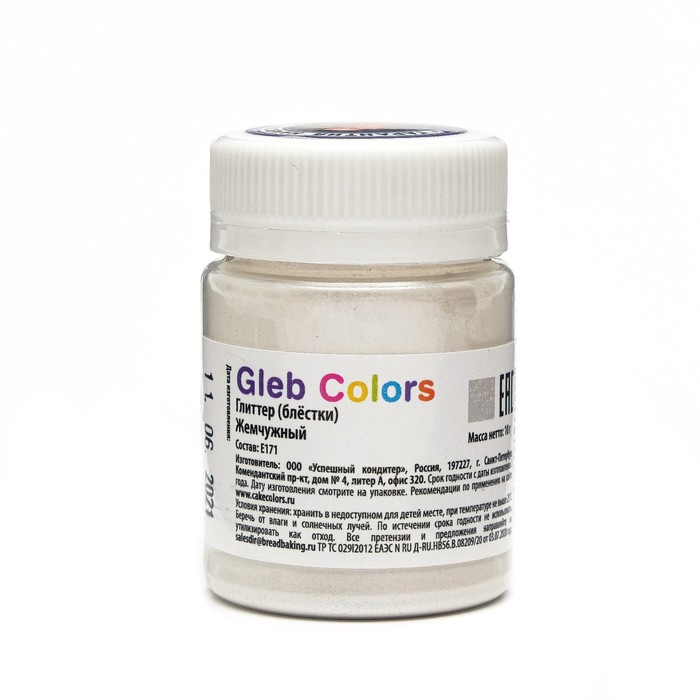 

Gleb colors Глиттер (блёстки, глиттер), жемчужный, 10 г