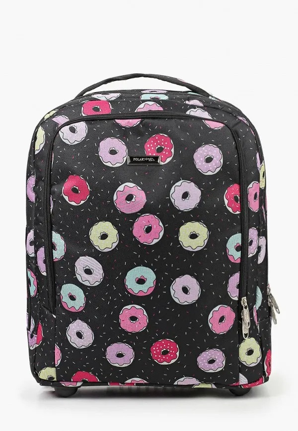 фото Дорожная сумка женская polar п7121 черная, 48x36x17 см