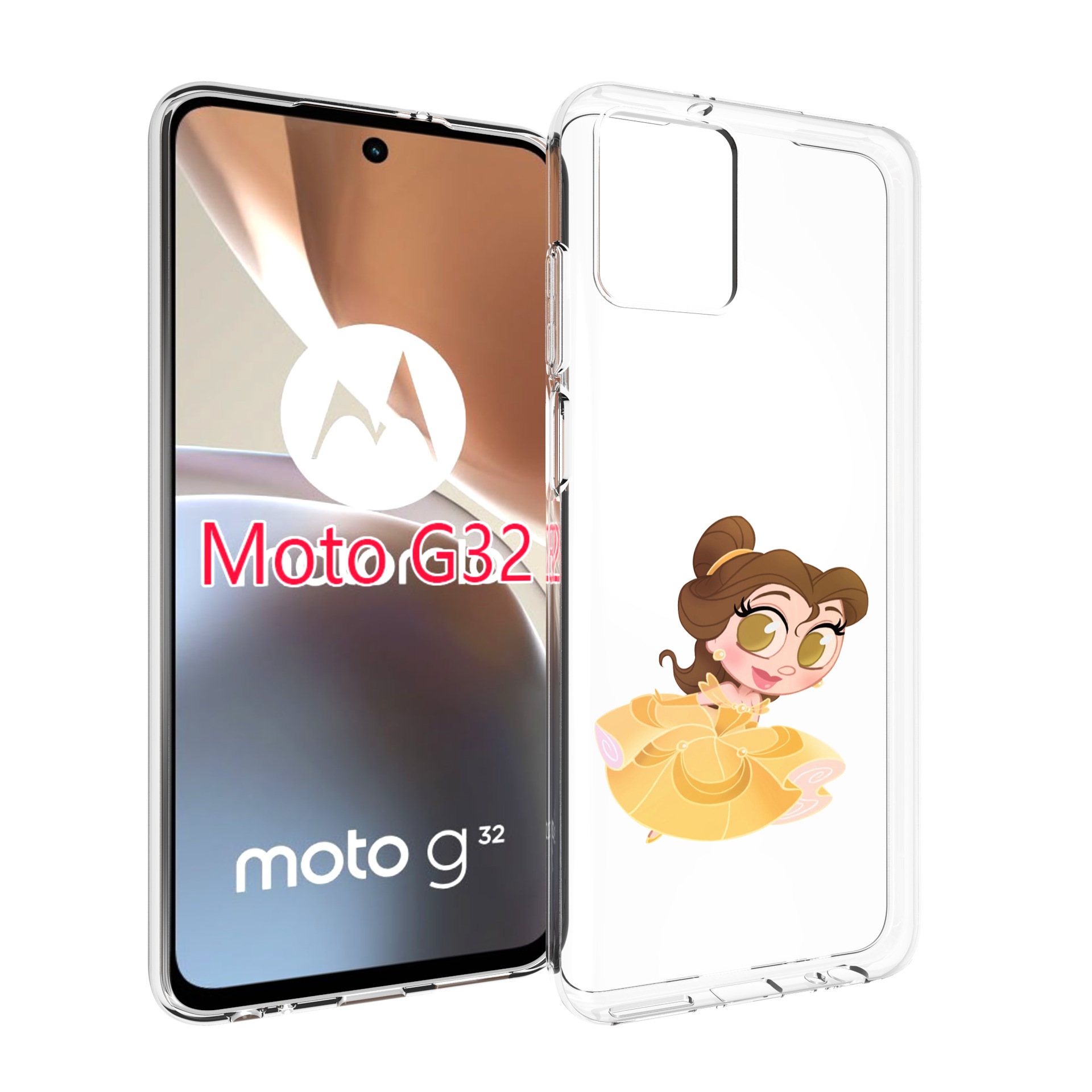 

Чехол MyPads мини-принцесса женский для Motorola Moto G32, Прозрачный, Tocco