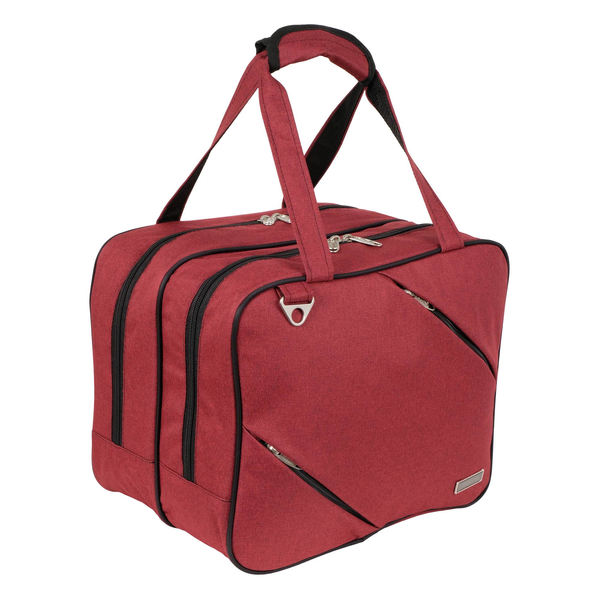 Дорожная сумка мужская П7122 бордовая, 30x36x25 см Polar. Цвет: красный