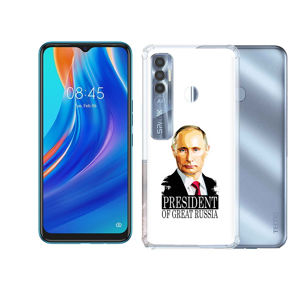

Чехол MyPads Tocco для Tecno Spark 7 Pro Володька, Прозрачный, Tocco
