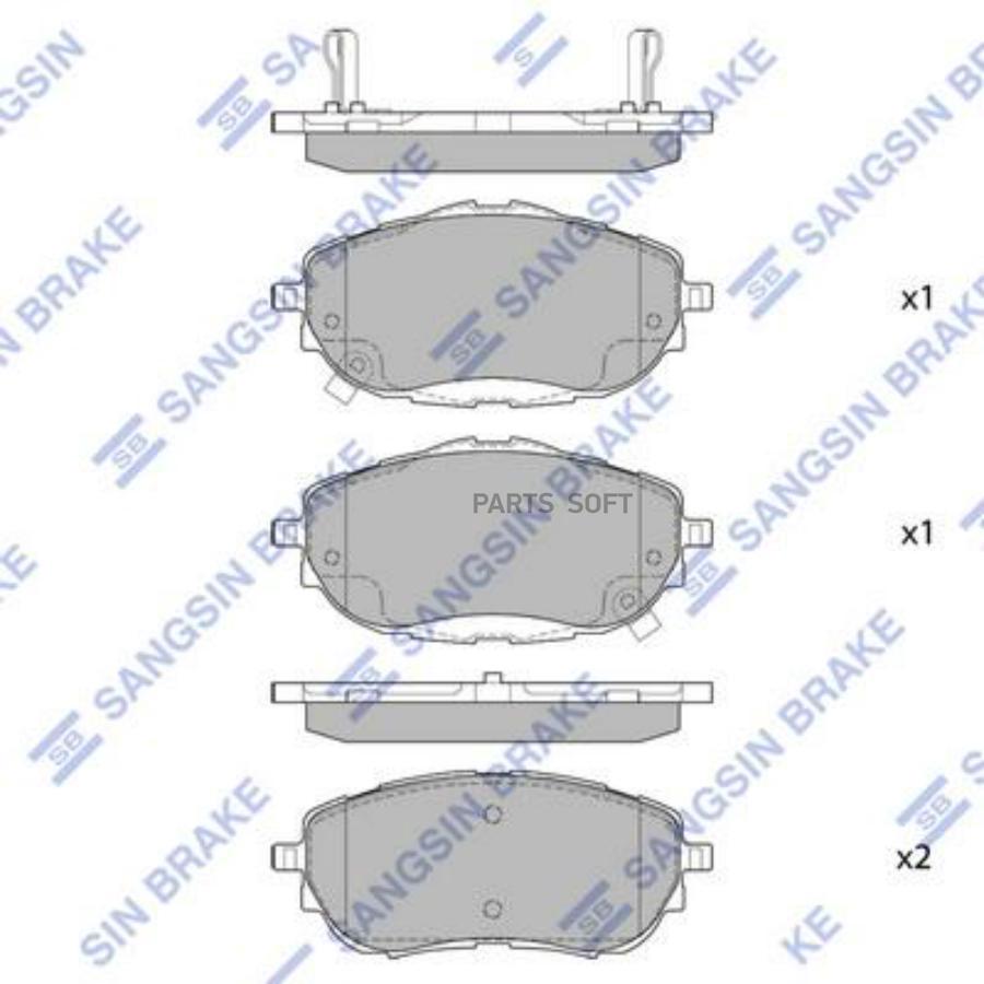 

Колодки тормозные TOYOTA AURIS (NZE18) 12- перед. Sangsin brake SP1700A