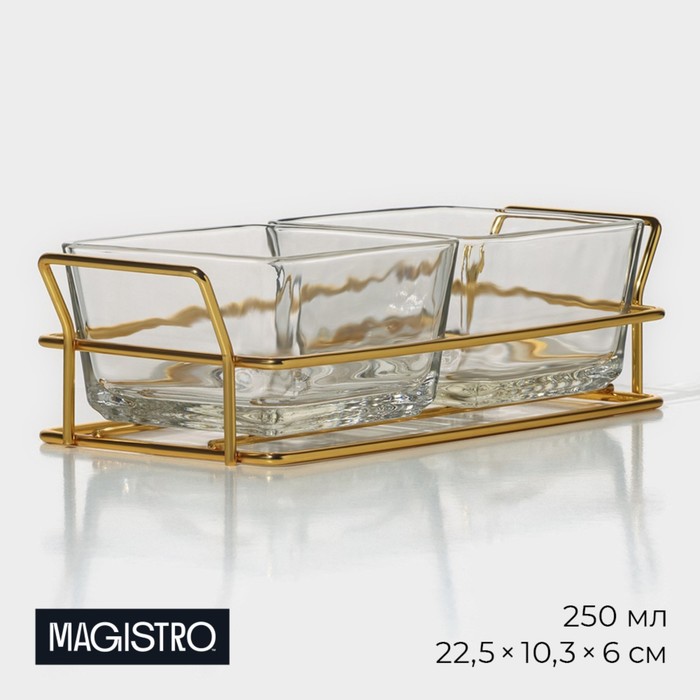 

Менажница Magistro «Званый прием», 2 секции, 250 мл, 22,5x10,3x6 см
