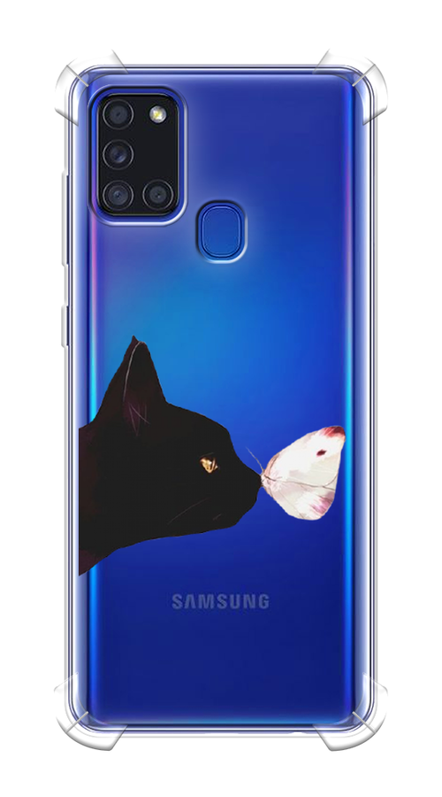 

Чехол Awog на Samsung Galaxy A21s / Самсунг A21s "Черный кот и бабочка", Разноцветный, 2100251-1