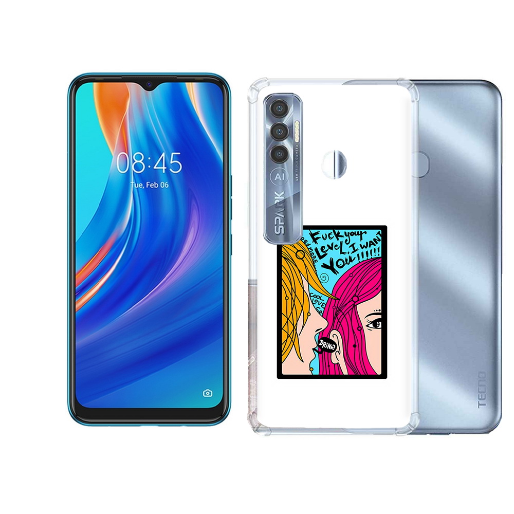 

Чехол MyPads Tocco для Tecno Spark 7 Pro Выпьем, Прозрачный, Tocco