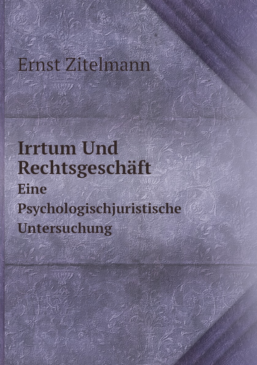 

Irrtum Und Rechtsgeschaft