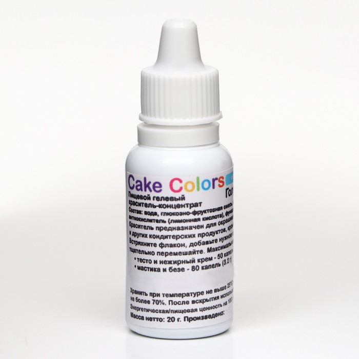 

Голубой, пищевой гелевый краситель-концентрат Cake Colors, 20 гр