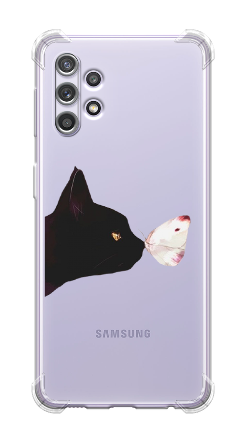 

Чехол Awog на Samsung Galaxy A32 / Самсунг A32 "Черный кот и бабочка", Разноцветный, 2102051-1
