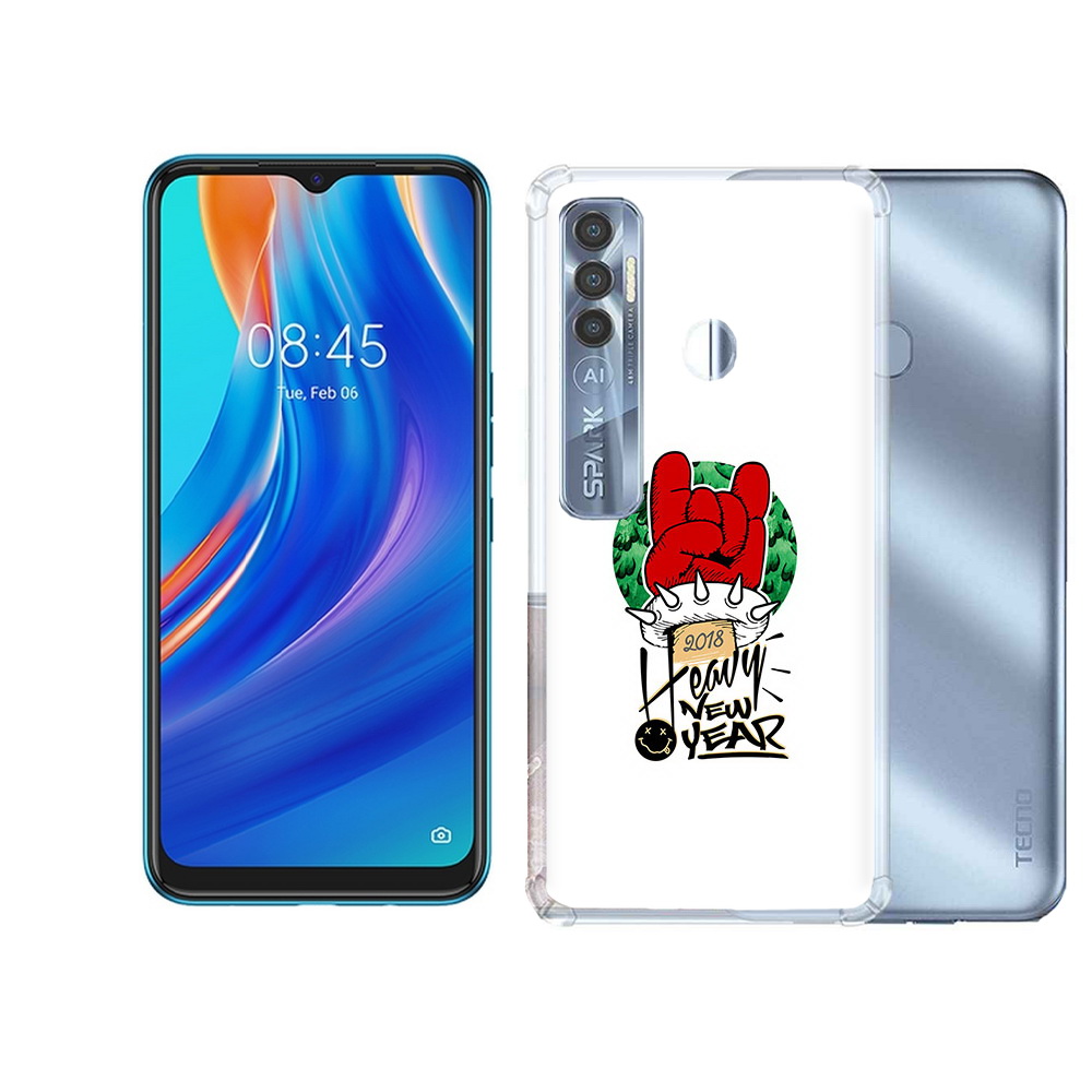 Чехол MyPads Tocco для Tecno Spark 7 Pro Гангстер новый год