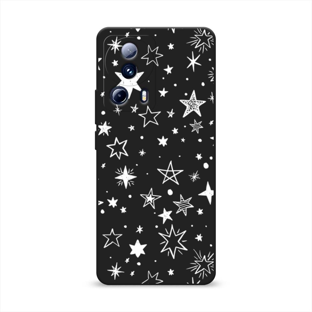 

Чехол Awog на Xiaomi 13 Lite "Звездочки графика белая", Прозрачный;белый, 318152-1