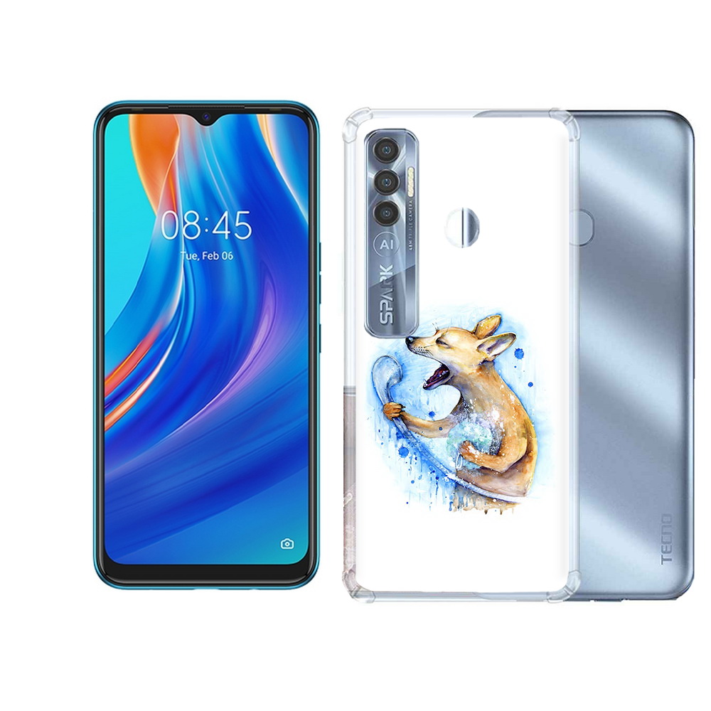 

Чехол MyPads Tocco для Tecno Spark 7 Pro пение в душе, Прозрачный, Tocco