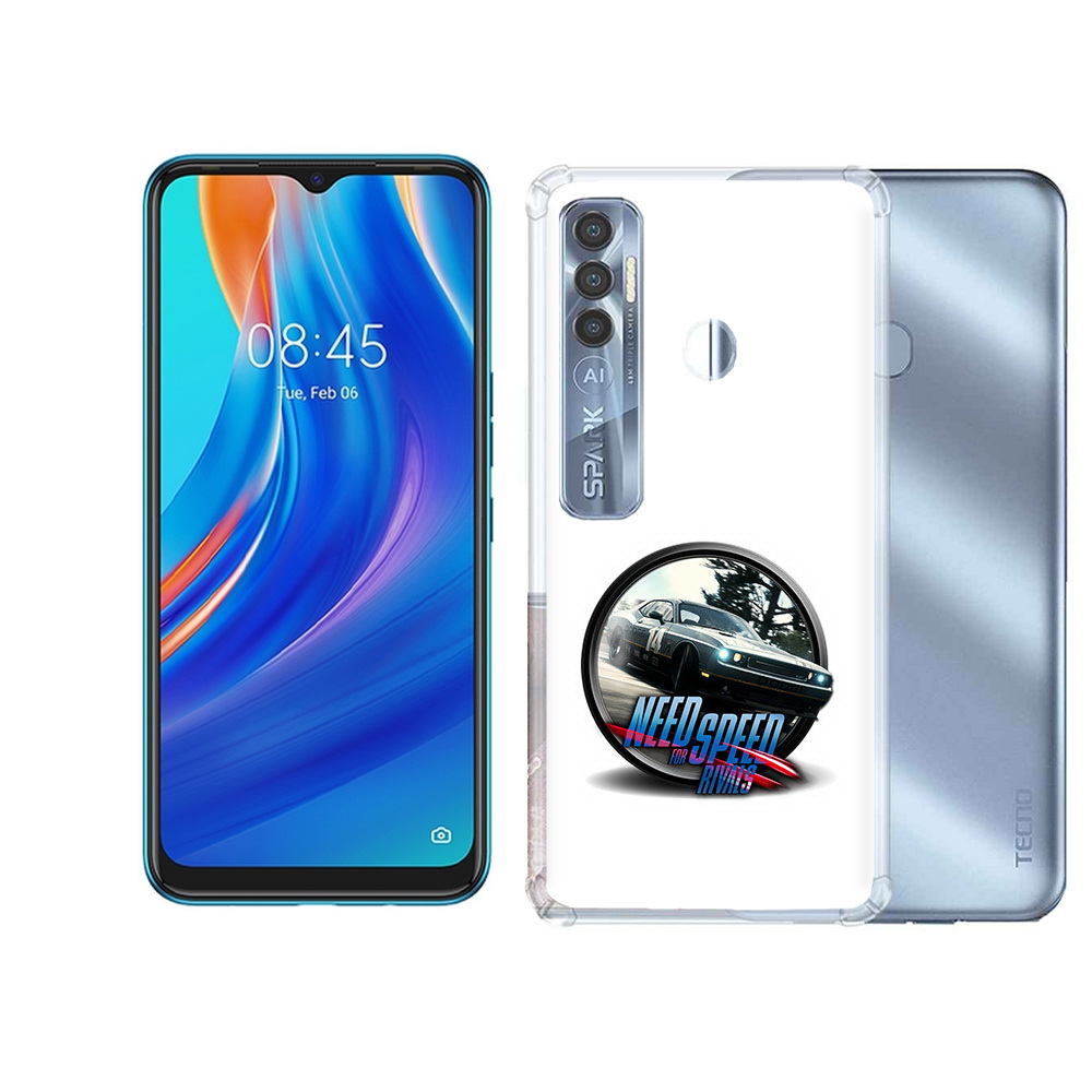 

Чехол MyPads Tocco для Tecno Spark 7 Pro Гонки, Прозрачный, Tocco