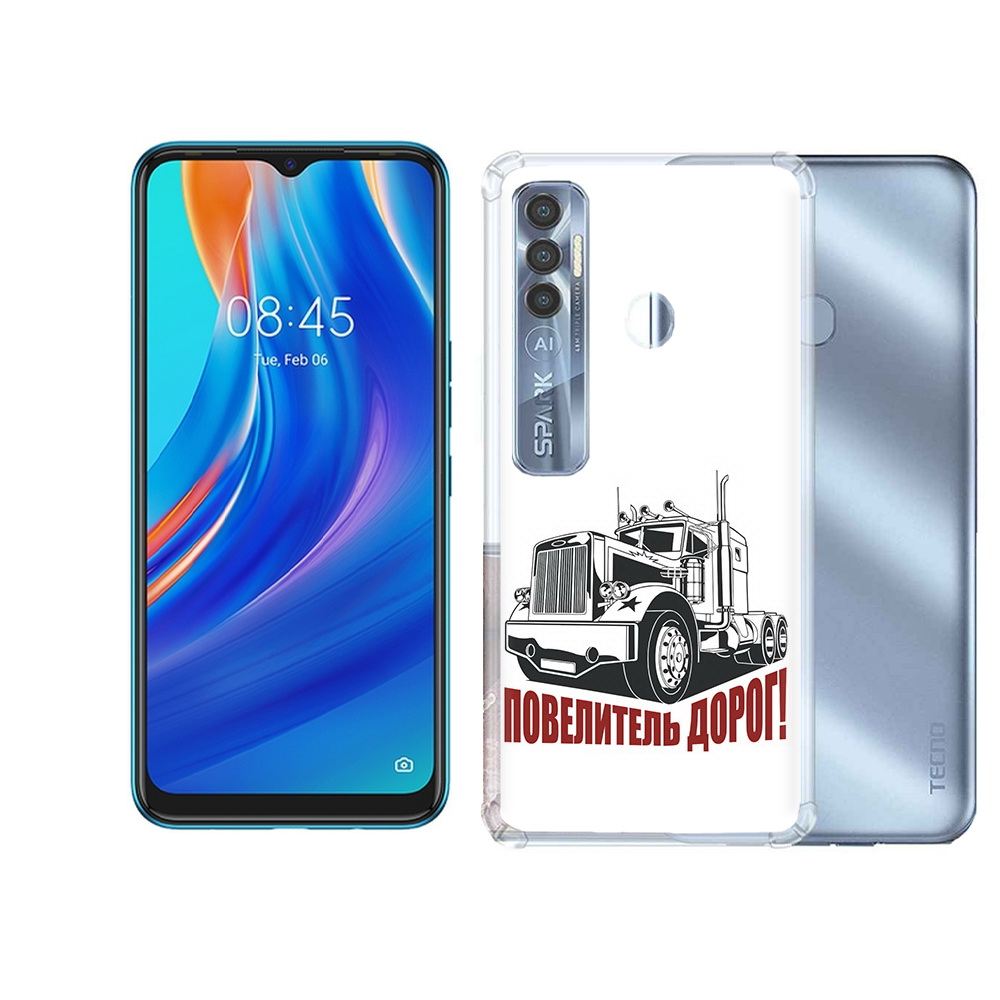 

Чехол MyPads Tocco для Tecno Spark 7 Pro повелитель дорог, Прозрачный, Tocco