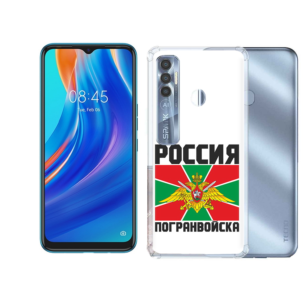

Чехол MyPads Tocco для Tecno Spark 7 Pro погранвойска, Прозрачный, Tocco