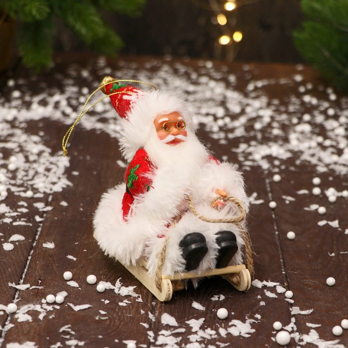 Новогодняя фигурка Зимнее волшебство Дед Мороз в костюмчике с узорами 7856757 18x12x13 см