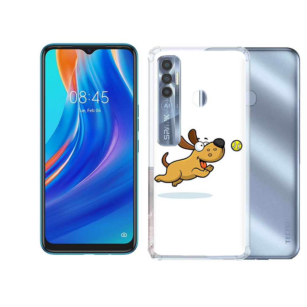 

Чехол MyPads Tocco для Tecno Spark 7 Pro пёсик, Прозрачный, Tocco