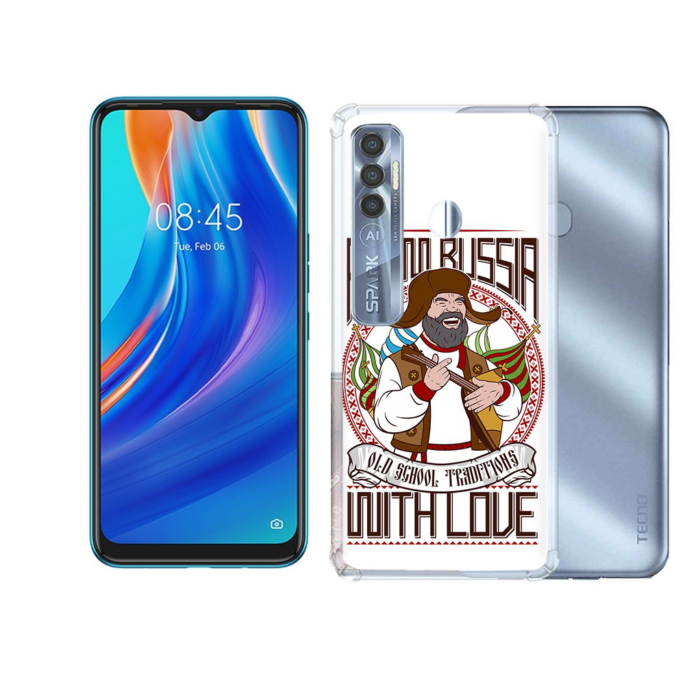 

Чехол MyPads Tocco для Tecno Spark 7 Pro русский мужчина, Прозрачный, Tocco