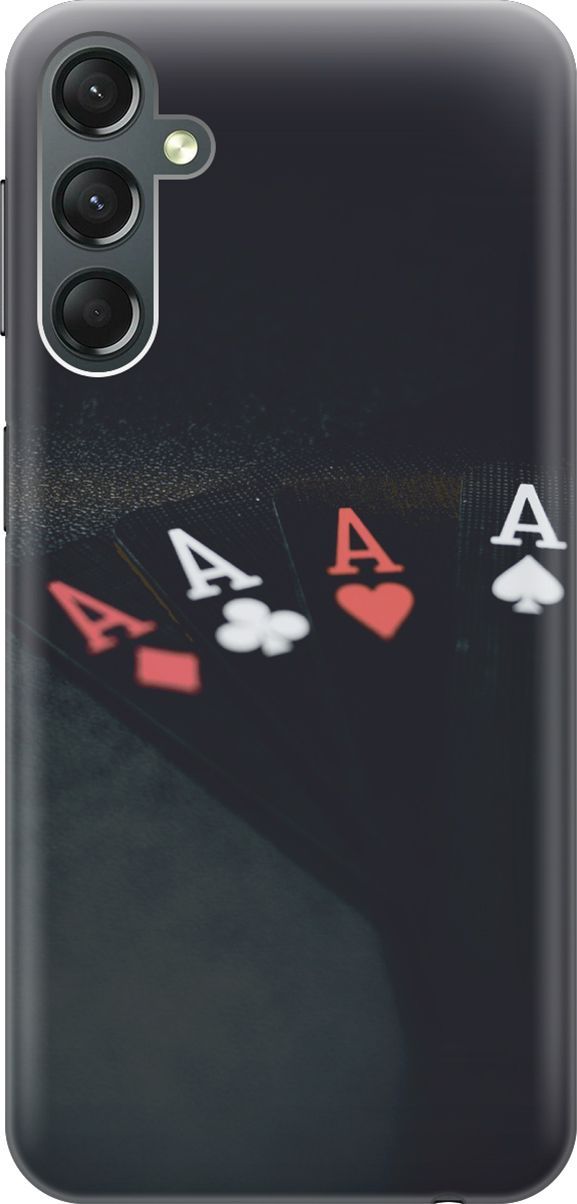 

Силиконовый чехол на Samsung Galaxy A24 с эффектом блеска "Флеш-рояль", Черный;белый, 159514