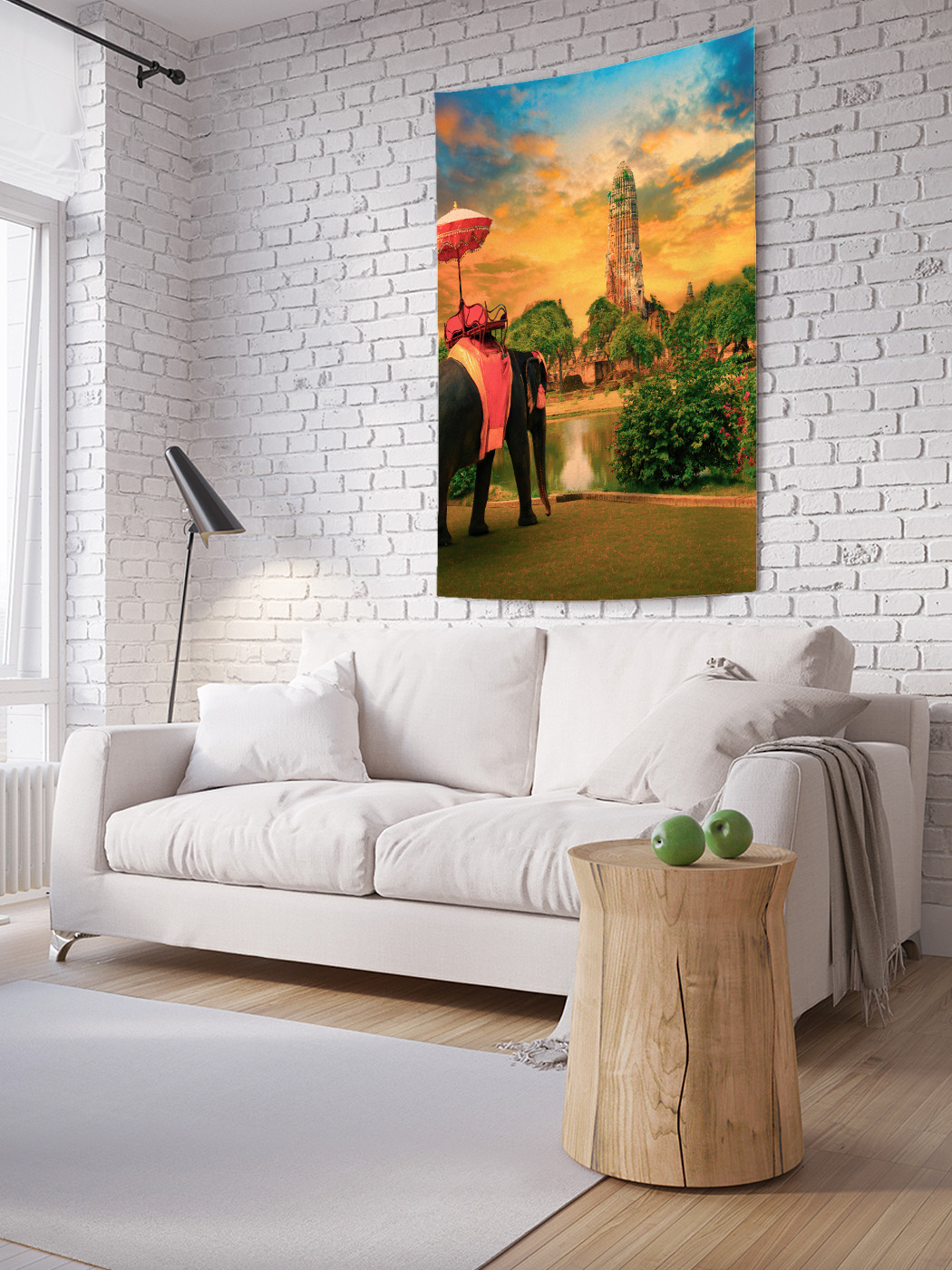 

Вертикальное фотопанно на стену JoyArty Трон на слоне 100x150 см, Трон на слоне
